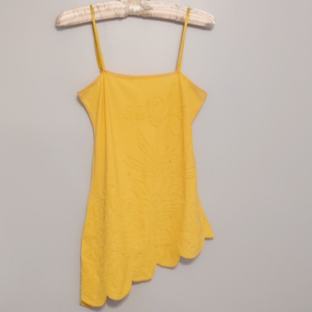 Yellow Beaded High Low Camisole (Junior/Adult)